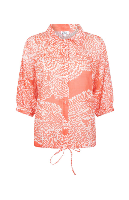 Zoso Blouse Luca Coral 262 Stretchshop.nl