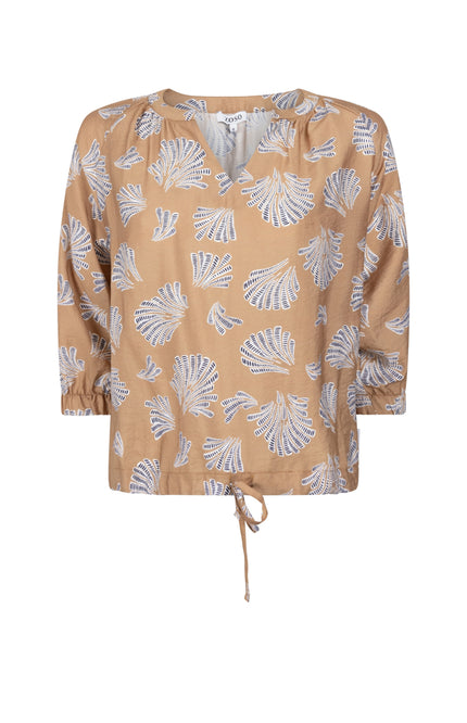 Zoso Blouse Lydia Summer Camel 262 Stretchshop.nl