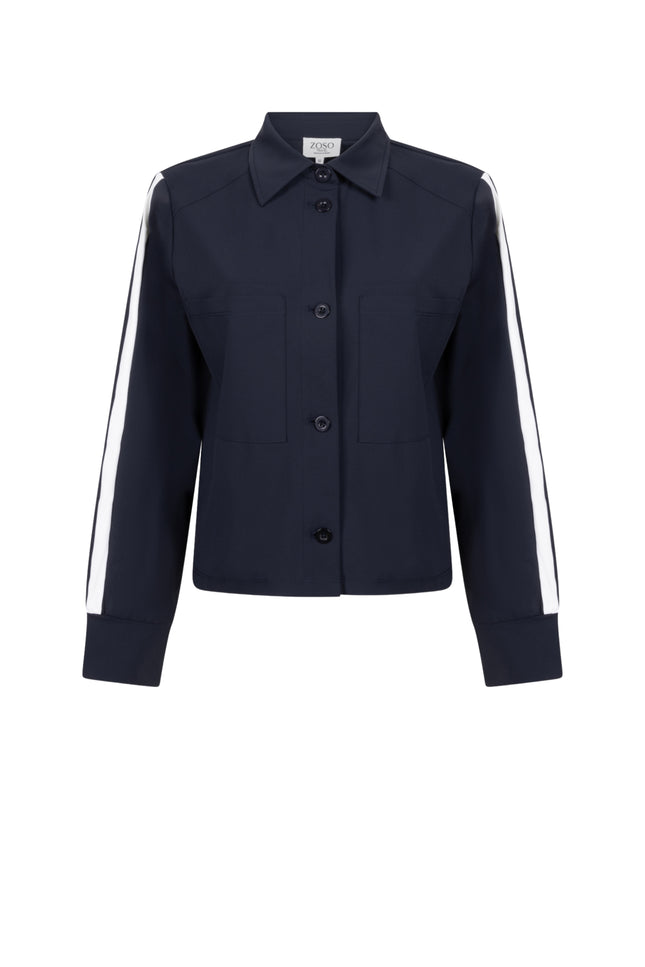 Zoso Travel Jacket Michelle Navy 262 Stretchshop.nl