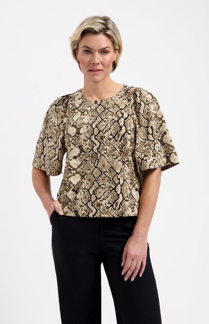Lady Day Travel Top Aston Snake Print L24-280-3140 Stretchshop.nl