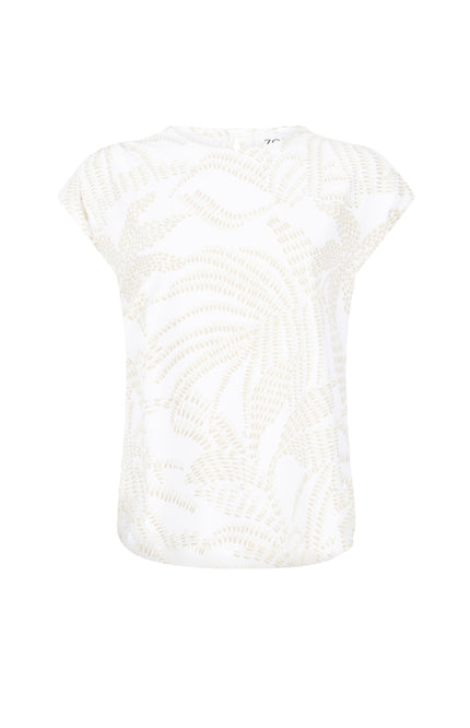 Zoso Travel Blouse Quinty White Sand 262 Stretchshop.nl