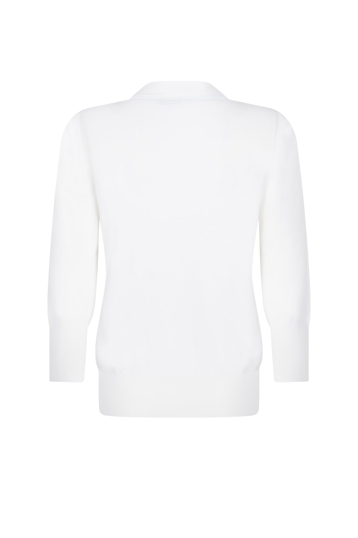 Witte Zoso Verona vest met korte mouwen en ronde hals, gedragen door model op lichte achtergrond.