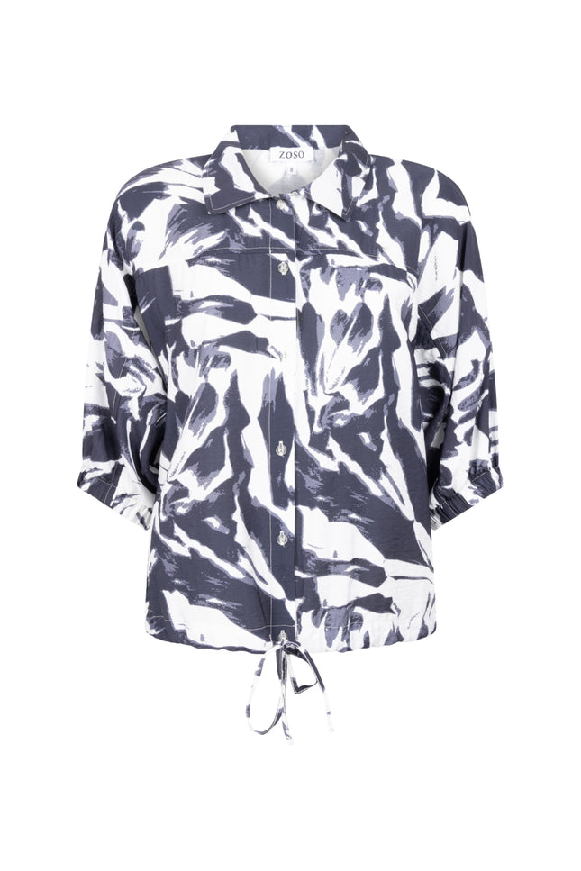 Zoso Blouse Yvette Navy 262 Stretchshop.nl