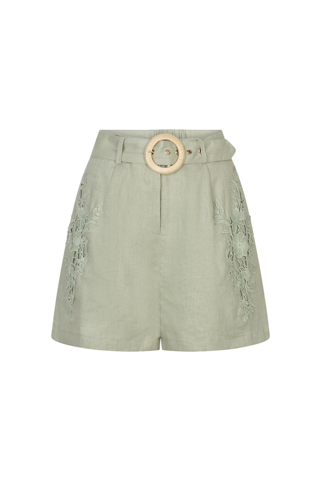 EsQualo Short Linen Soft Green HS26.28231 Stretchshop.nl
