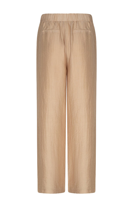 EsQualo Broek Wide Light Crinkle Sand HS26.14216 Stretchshop.nl