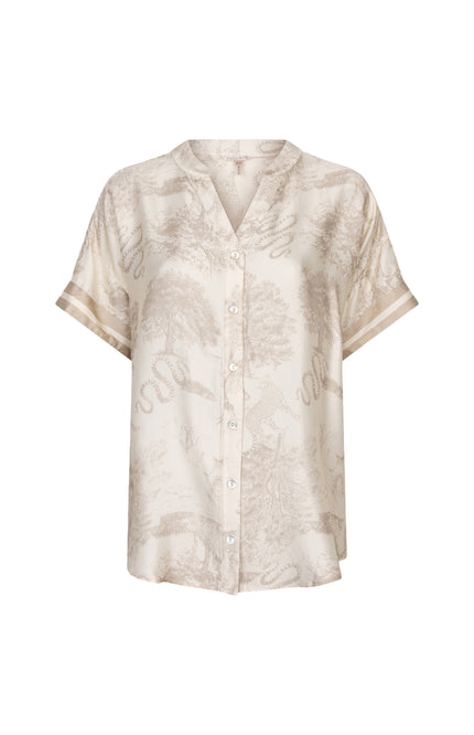 EsQualo Blouse Safari Print HS26.14225 Stretchshop.nl