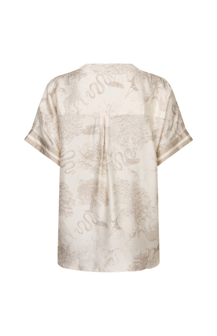 EsQualo Blouse Safari Print HS26.14225 Stretchshop.nl
