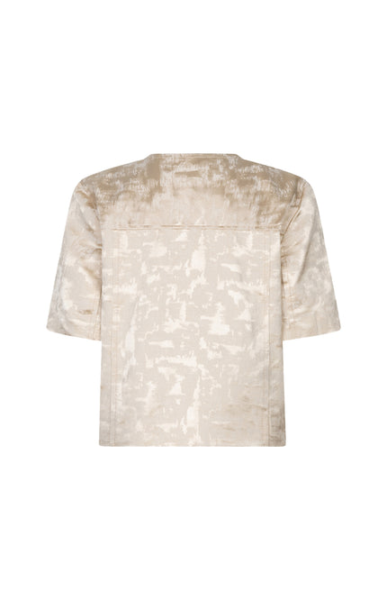 EsQualo Jacket Jacquard Natural HS26.17208 Stretchshop.nl