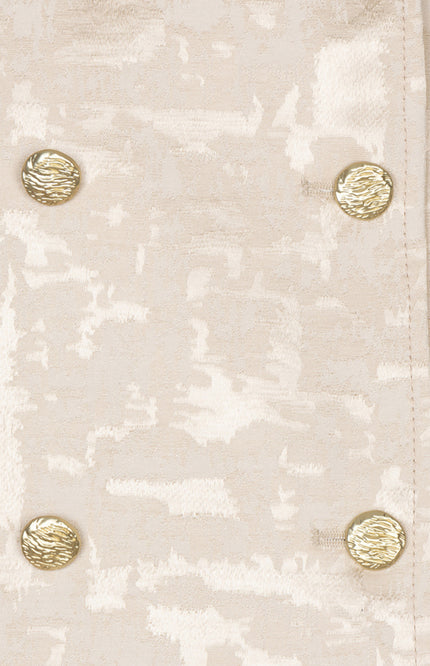 EsQualo Jacket Jacquard Natural HS26.17208 Stretchshop.nl
