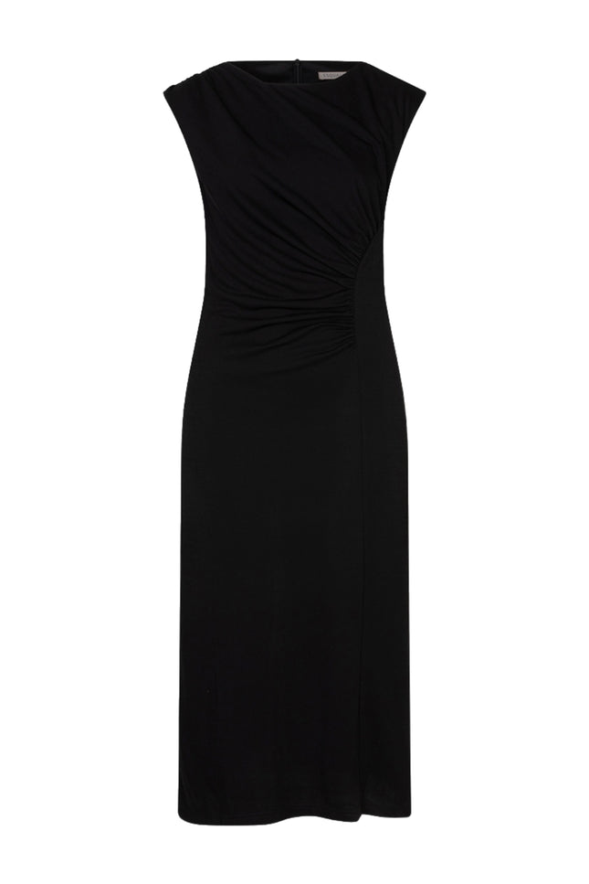EsQualo Jurk Gathering Black HS26.28203 Stretchshop.nl