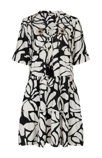 EsQualo Jurk Mini Sunset Print HS26.28210 Stretchshop.nl
