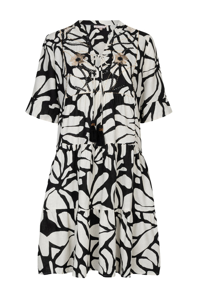 EsQualo Jurk Mini Sunset Print HS26.28210 Stretchshop.nl