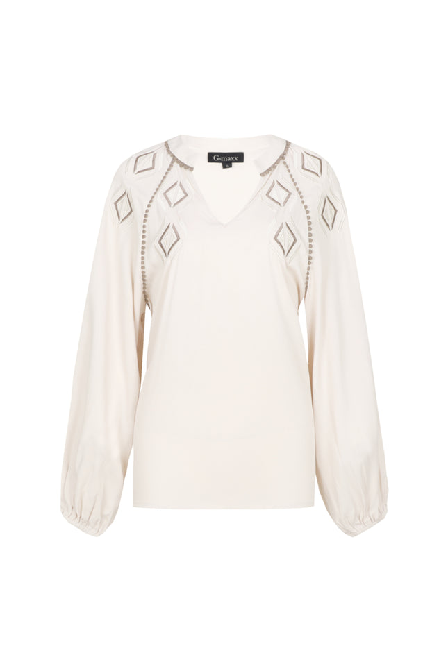 G-maxx Blouse Xylia Sand Stretchshop.nl