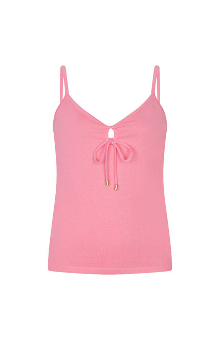 EsQualo Top Camisole Lurex Pink HS26.27204 Stretchshop.nl