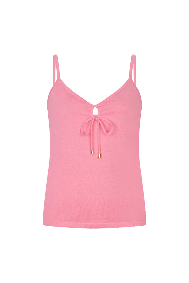EsQualo Top Camisole Lurex Pink HS26.27204 Stretchshop.nl