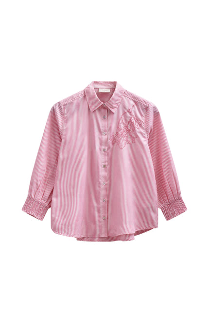 Freequent Blouse Fqevalina Wild Orchid Star Offwhite 207661 Stretchshop.nl