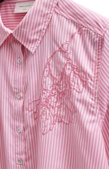 Freequent Blouse Fqevalina Wild Orchid Star Offwhite 207661 Stretchshop.nl