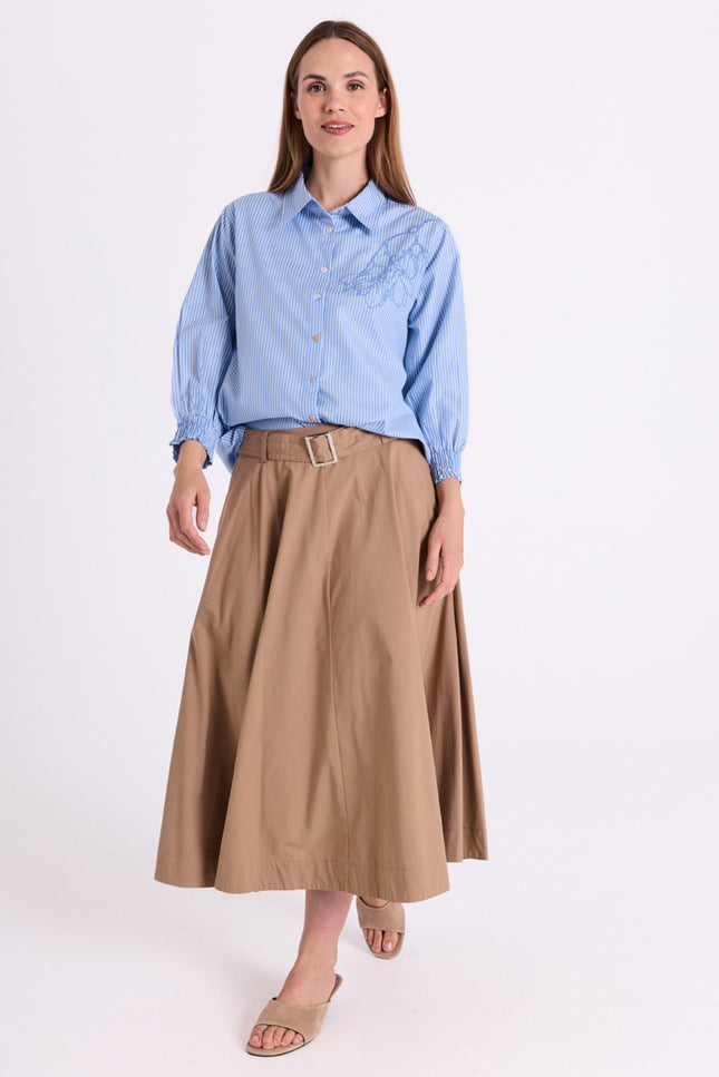 Freequent Blouse Fqevalina Vista Blue Star Offwhite 207661 Stretchshop.nl