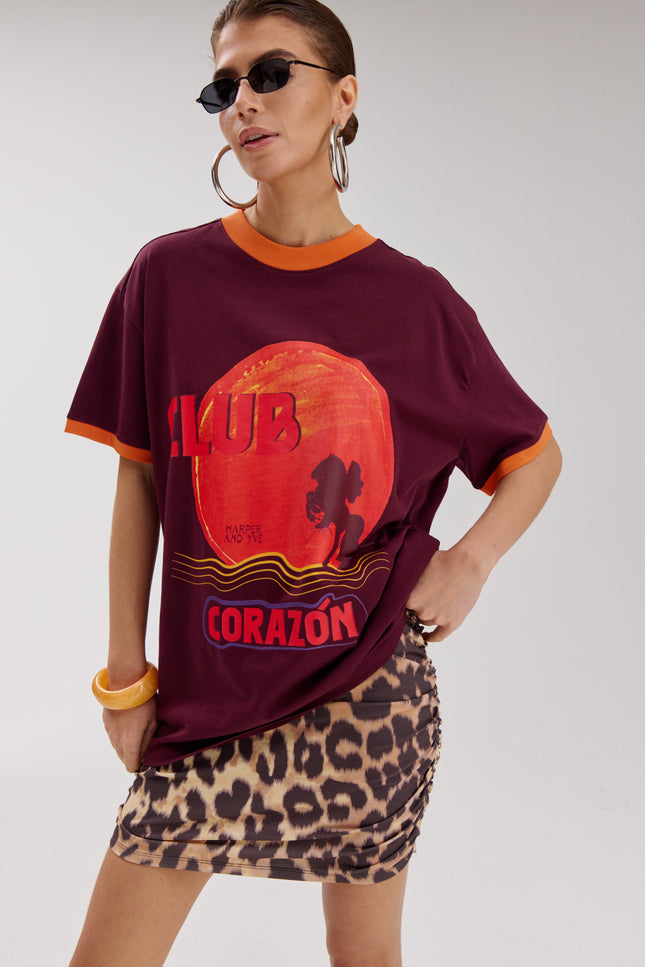 Harper & Yve T-Shirt Clubcorazon Winetasting SS6Y307 Stretchshop.nl