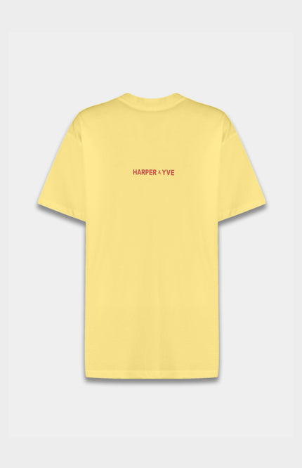 Harper & Yve T-Shirt Clubcorazon Light Yellow SS6Y307 Stretchshop.nl