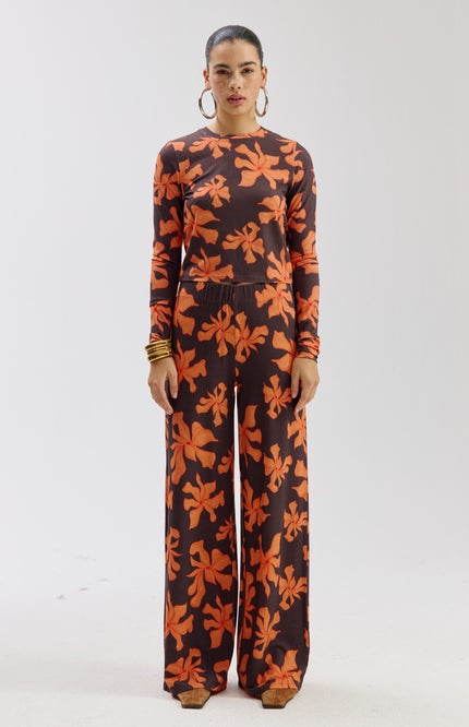 Harper & Yve Top Steff Wild Flower Orange SS6T504 Stretchshop.nl