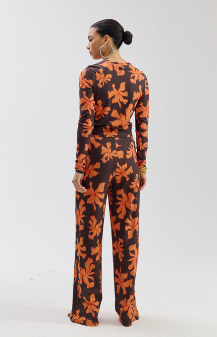 Harper & Yve Top Steff Wild Flower Orange SS6T504 Stretchshop.nl