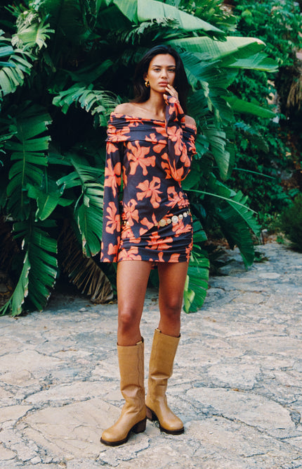 Harper & Yve Top Jesse Wild Flower Orange SS6T505 Stretchshop.nl