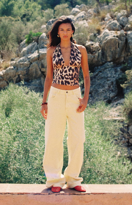 Harper & Yve Top Morris Lexie Leopard Light SS6T400 Stretchshop.nl