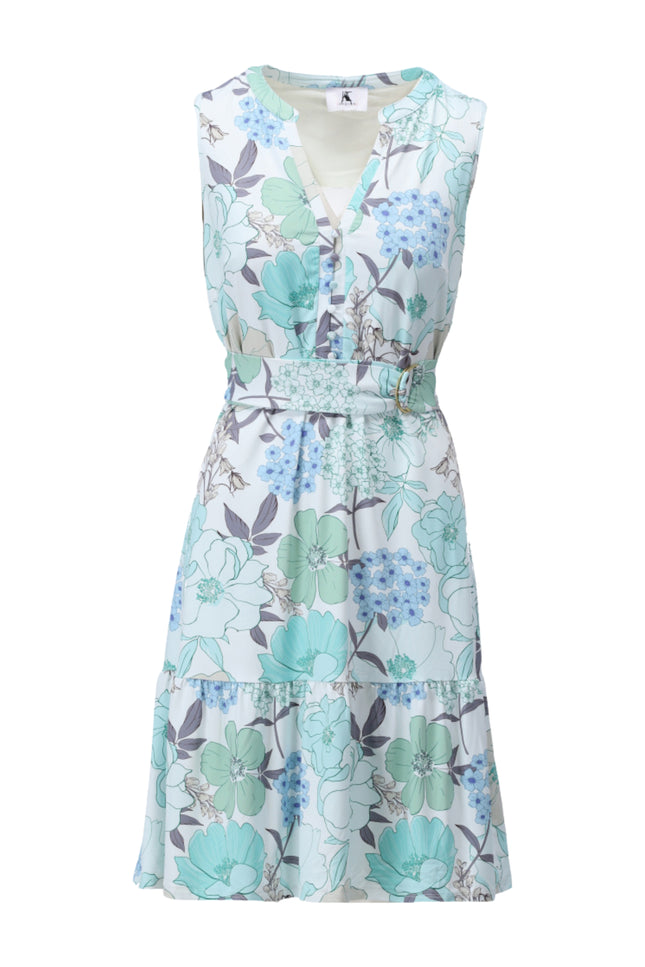 K-design Jurk Mouwloos Met Design C313-P108 Stretchshop.nl