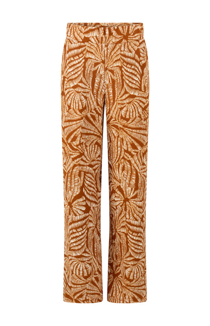 Tramontana Broek Flowy Shells Print Browns T03-20-101 Stretchshop.nl