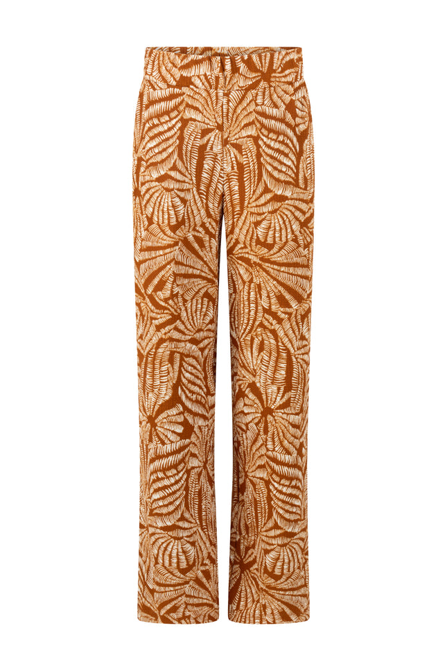 Tramontana Broek Flowy Shells Print Browns T03-20-101 Stretchshop.nl