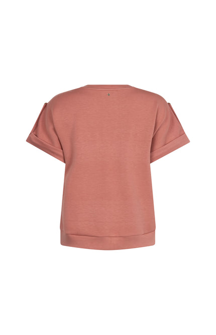 Tramontana Top Technical Sweat Epaulets Dusty Rose C09-20-402 3 Stretchshop.nl
