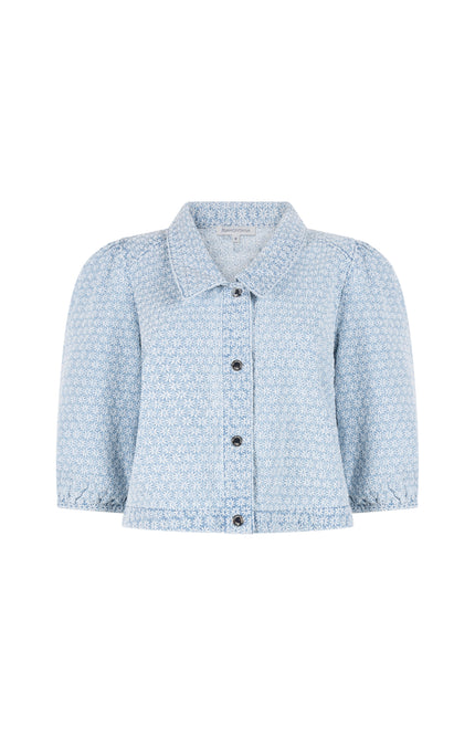 Tramontana Jacket Embroidered Light Blue Denim C14-20-801 3 Stretchshop.nl