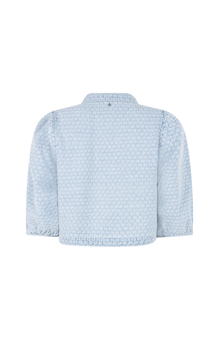 Tramontana Jacket Embroidered Light Blue Denim C14-20-801 3 Stretchshop.nl