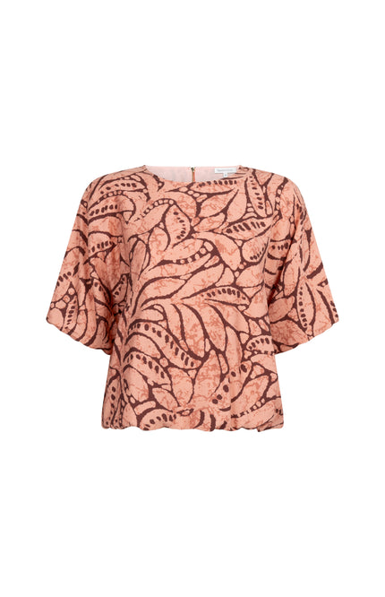 Tramontana Top Leaf Luxe Print Peach C17-20-401 3 Stretchshop.nl