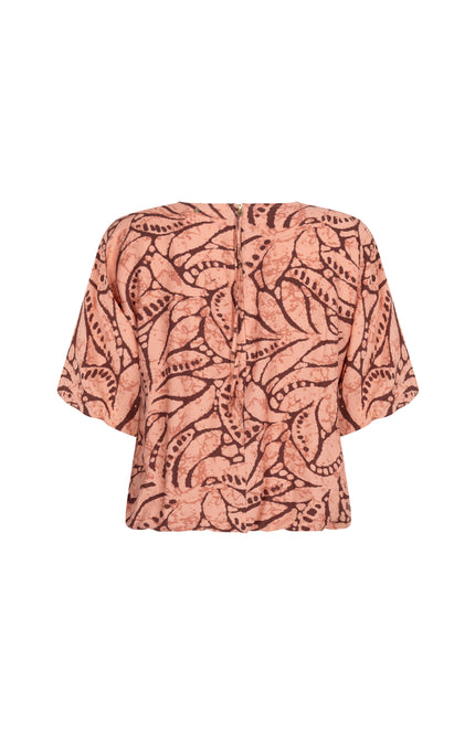 Tramontana Top Leaf Luxe Print Peach C17-20-401 3 Stretchshop.nl