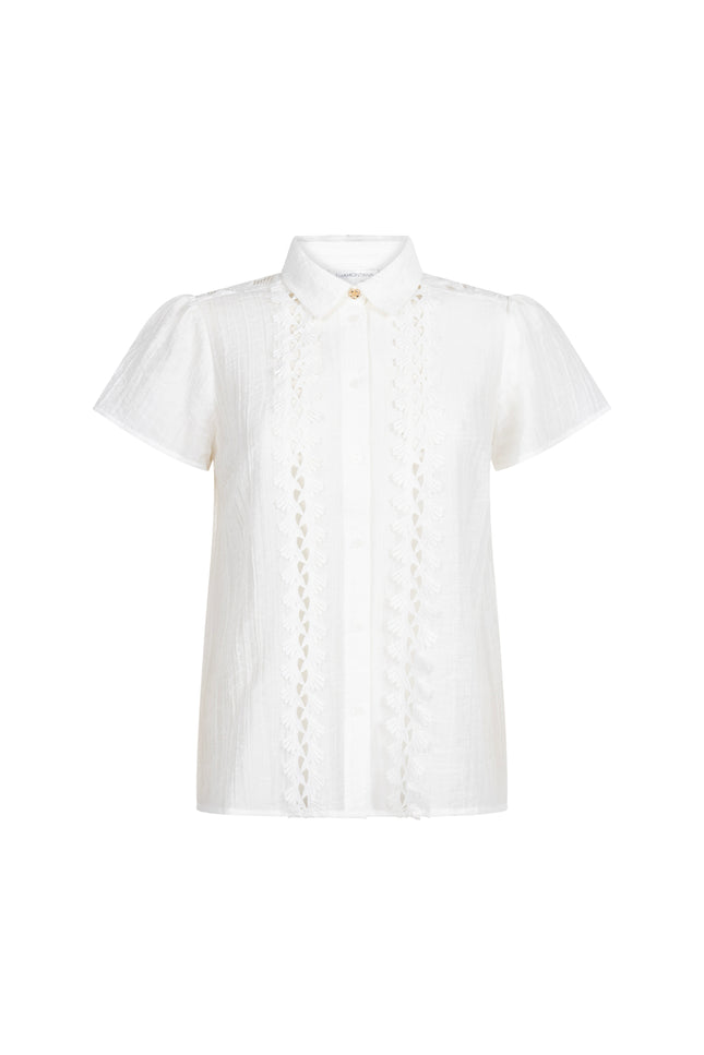 Tramontana Blouse Lace Tapes Offwhite C19-20-301 3 Stretchshop.nl