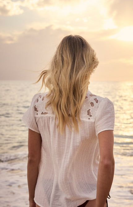 Tramontana Blouse Lace Tapes Offwhite C19-20-301 3 Stretchshop.nl