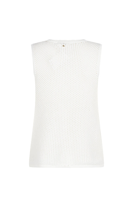 Tramontana Top Jumper Crochet Offwhite C25-20-601 4 Stretchshop.nl