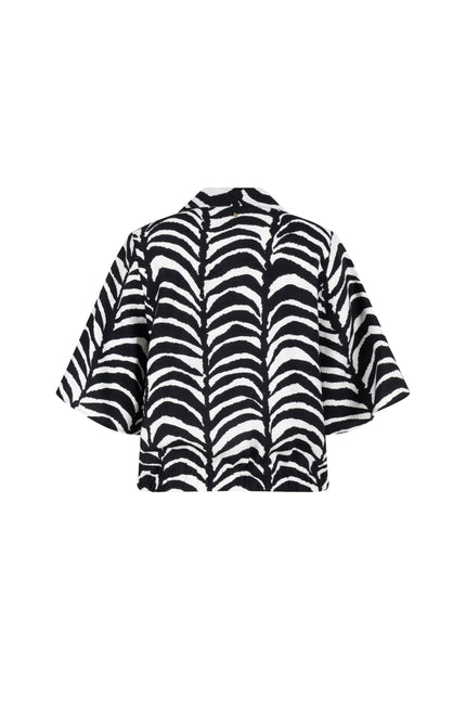 Tramontana Blouse Palm Eclipse Print Blacks C28-20-301 4 Stretchshop.nl