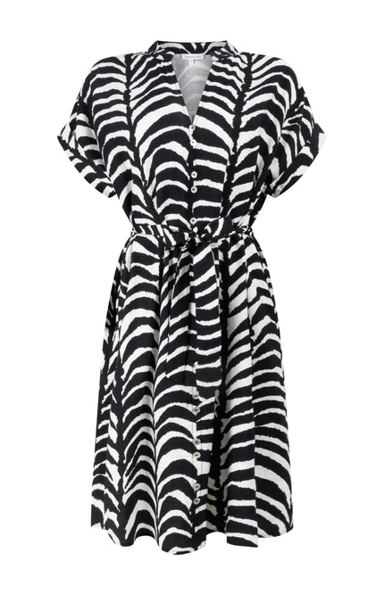 Tramontana Jurk Palm Eclipse Print Blacks C28-20-501 4 Stretchshop.nl