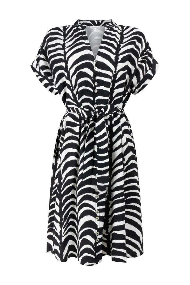 Tramontana Jurk Palm Eclipse Print Blacks C28-20-501 4 Stretchshop.nl