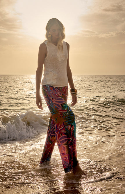 Tramontana Broek Electric Print Multi Colours C29-20-101 4 Stretchshop.nl