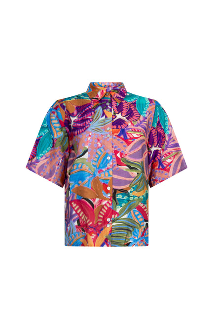 Tramontana Blouse Electric Bloom Print Multi Colours C29-20-301 4 Stretchshop.nl