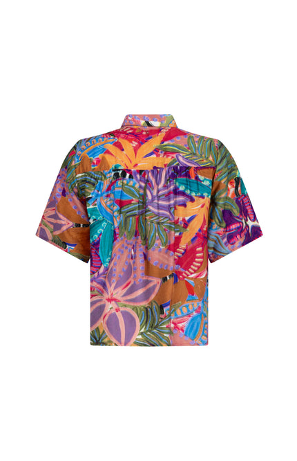 Tramontana Blouse Electric Bloom Print Multi Colours C29-20-301 4 Stretchshop.nl
