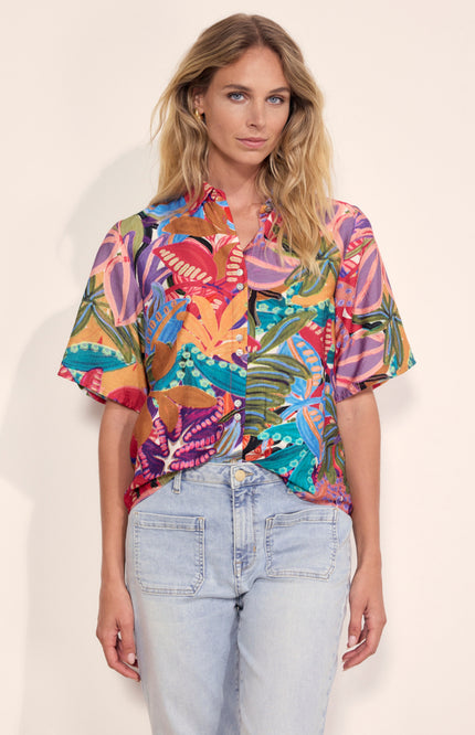 Tramontana Blouse Electric Bloom Print Multi Colours C29-20-301 4 Stretchshop.nl