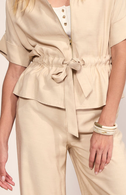 Tramontana Blouse Zipper Pebble C30-20-301 4 Stretchshop.nl