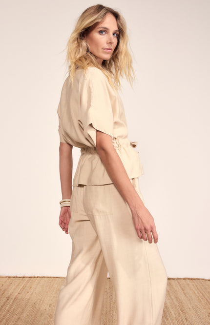 Tramontana Blouse Zipper Pebble C30-20-301 4 Stretchshop.nl
