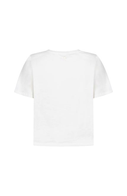 Tramontana T-shirt Embroidered Artwork Offwhite C44-20-401 3 Stretchshop.nl
