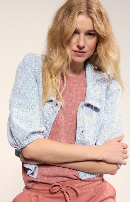 Tramontana Top Jumper Sequins Dusty Rose C46-20-602 3 Stretchshop.nl